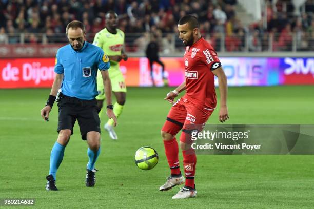 Naim Sliti of Dijon during the Ligue 1 match between Dijon FCO and Angers SCO at Stade Gaston Gerard on May 19, 2018 in Dijon, .