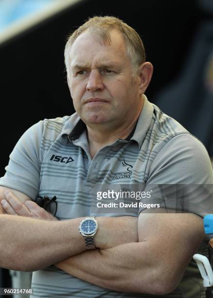 Dean Richards, the Newcastle Falcons director of rugby looks on during the Aviva Premiership Semi Final between Exeter Chiefs and Newcastle Falcons...