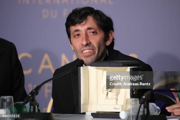 Actor Marcello Fonte winner of the Best Actor award for his role in 'Dogman' attends the press conference for the Palme D'Or Winner during the 71st...