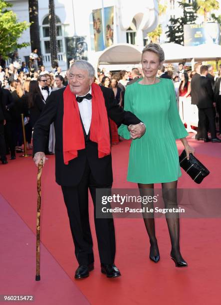 Claude Lanzmann and Iris Van Der Waard attend the screening of "The Man Who Killed Don Quixote" and the Closing Ceremony during the 71st annual...