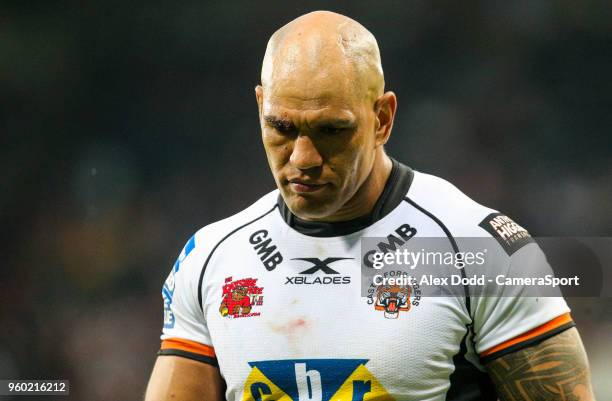 Castleford Tigers' Jake Webster during the Betfred Super League Round 15 match between Castleford Tigers and Leeds Rhinos at St James' Park on May...