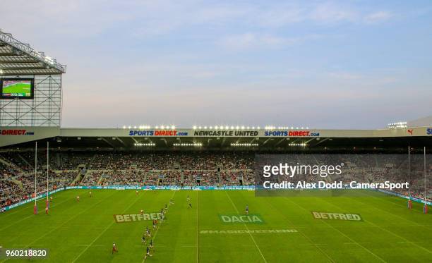 General view of St James' Park during the Betfred Super League Round 15 match between Castleford Tigers and Leeds Rhinos at St James' Park on May 19,...