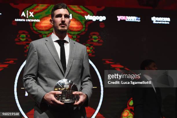 Nando de Colo during the 2018 Turkish Airlines EuroLeague F4 Championship Game Press Conference at Stark Arena on May 19, 2018 in Belgrade, Serbia.