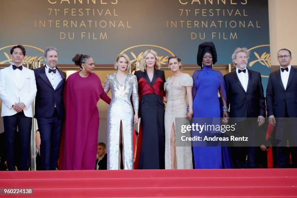 Jury members Chang Chen, Denis Villeneuve, Ava DuVernay, Lea Seydoux, Jury president Cate Blanchett, Jury members Kristen Stewart, Khadja Nin, Robert...