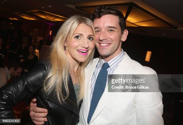 Annaleigh Ashford and Michael Urie pose at The 2018 Drama League Awards at The Marriott Marquis Times Square on May 18, 2018 in New York City.