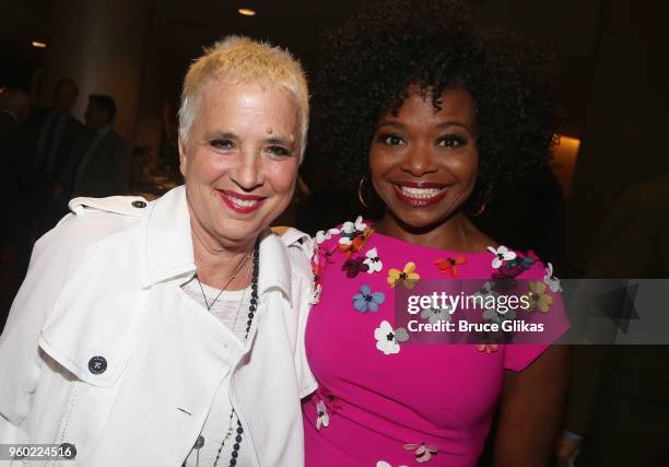 Eve Ensler and LaChanze pose at The 2018 Drama League Awards at The Marriott Marquis Times Square on May 18, 2018 in New York City.