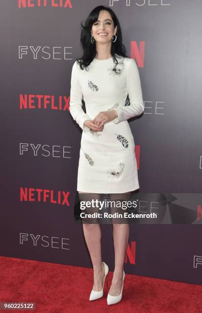 Krysten Ritter arrives at the #NETFLIXFYSEE event for "Jessica Jones" at Netflix FYSEE at Raleigh Studios on May 19, 2018 in Los Angeles, California.