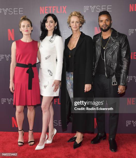 Rachel Taylor, Krysten Ritter, Janet McTeer, and Eka Darville arrive at the #NETFLIXFYSEE event for "Jessica Jones" at Netflix FYSEE at Raleigh...
