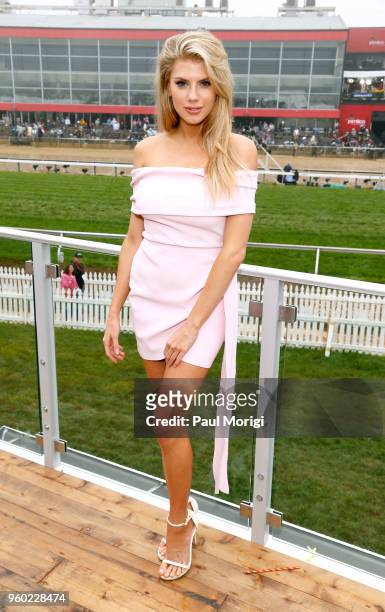 Model Charlotte McKinney attends The Stronach Group Chalet at 143rd Preakness Stakes on May 19, 2018 in Baltimore, Maryland.