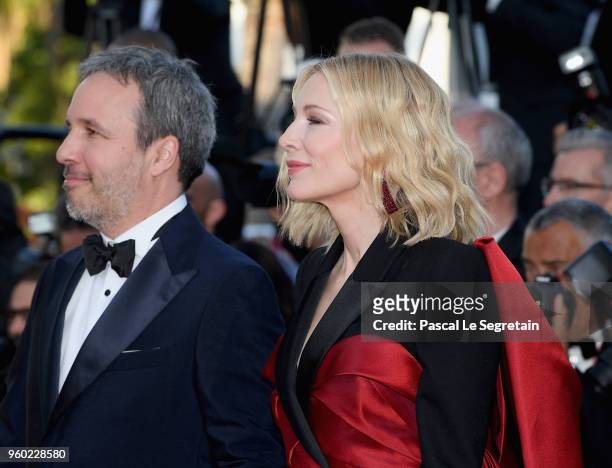 Denis Villeneuve and Cate Blanchett attend the screening of "The Man Who Killed Don Quixote" and the Closing Ceremony during the 71st annual Cannes...