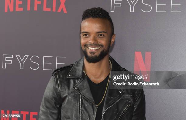 Eka Darville arrives at the #NETFLIXFYSEE event for "Jessica Jones" at Netflix FYSEE at Raleigh Studios on May 19, 2018 in Los Angeles, California.