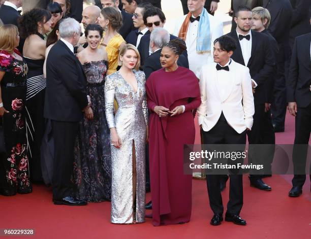 Lea Seydoux, Ava DuVernay and Chang Chen attend the screening of "The Man Who Killed Don Quixote" and the Closing Ceremony during the 71st annual...