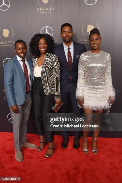 Writer and Producer Prentice Penny, Actors Yvonne Orji, Jay Ellis, and Issa Rae attend The 77th Annual Peabody Awards Ceremony at Cipriani Wall...