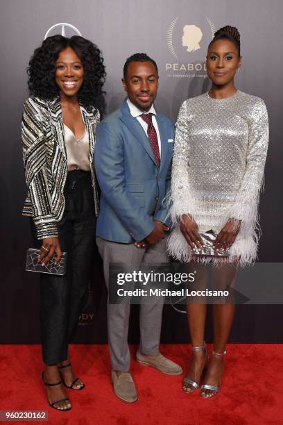 Actor Yvonne Orji, Writer and Producer Prentice Penny, and Issa Rae attend The 77th Annual Peabody Awards Ceremony at Cipriani Wall Street on May 19,...