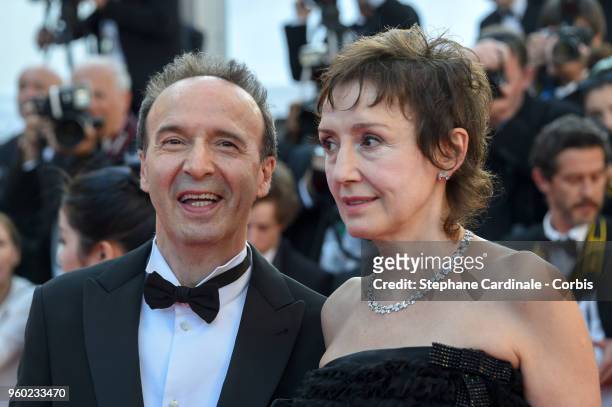 Roberto Benigni and Nicoletta Braschi attend the Closing Ceremony and the screening of "The Man Who Killed Don Quixote" during the 71st annual Cannes...