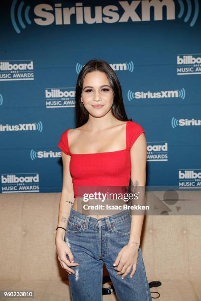 Bea Miller attends The Morning Mash Up on SiriusXM Hits 1 backstage broadcast leading up to the Billboard Music Awards on May 19, 2018 in Las Vegas,...