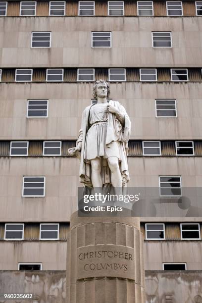 Statue of explorer Christopher Columbus in Brooklyn Heights.