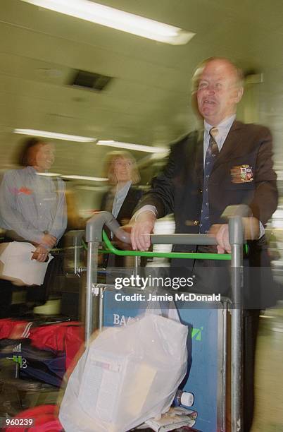 Tour Coach Graham Henry at Heathrow Airport prior to his departure on the British Lions tour of Australia. \ Mandatory Credit: Jamie McDonald...