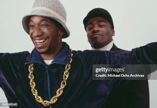 American rap duo Kool G Rap & DJ Polo , circa 1988. "n