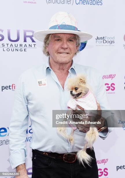 Ken Todd and Giggy attend the Lisa Vanderpump and The Vanderpump Dog Foundation's 3rd Annual World Dog Day at West Hollywood Park on May 19, 2018 in...