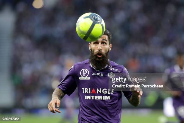 Jimmy Durmaz of Toulouse in action during the Ligue 1 match between Toulouse and EA Guingamp at Stadium Municipal on May 19, 2018 in Toulouse, .