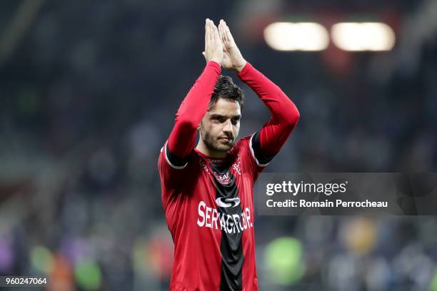 Clement Grenier of Guingamp waves fans after the Ligue 1 match between Toulouse and EA Guingamp at Stadium Municipal on May 19, 2018 in Toulouse, .