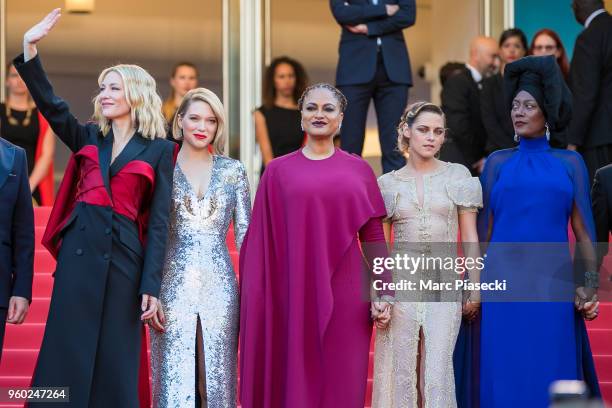 Cate Blanchett, Lea Seydoux, Ava DuVernay, Kristen Stewart and Khadja Nin attend the Closing Ceremony & screening of "The Man Who Killed Don Quixote"...