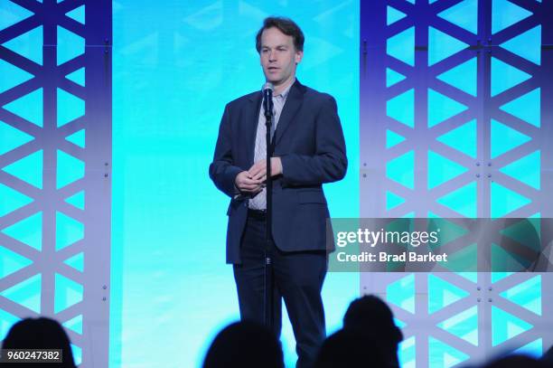 Comedian Mike Birbiglia speaks on stage during The 77th Annual Peabody Awards Ceremony at Cipriani Wall Street on May 19, 2018 in New York City.