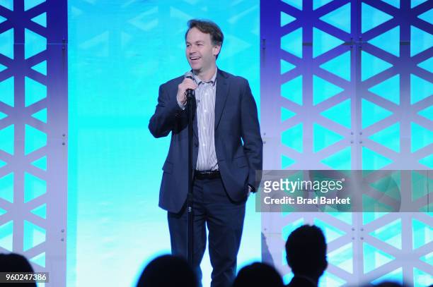 Comedian Mike Birbiglia speaks on stage during The 77th Annual Peabody Awards Ceremony at Cipriani Wall Street on May 19, 2018 in New York City.