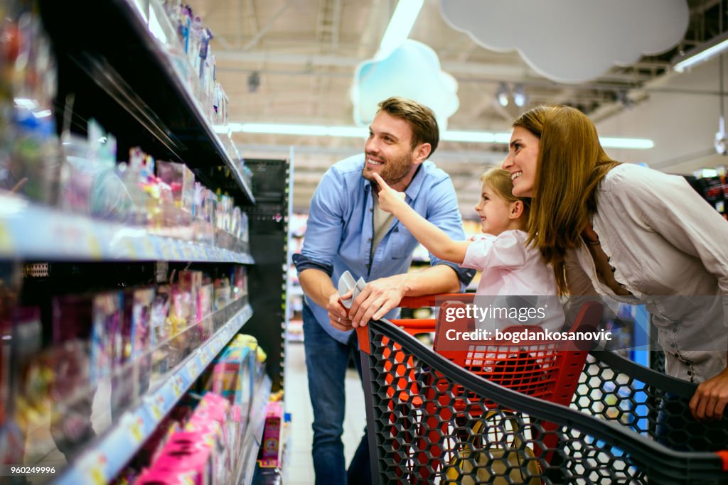 Familjen shopping