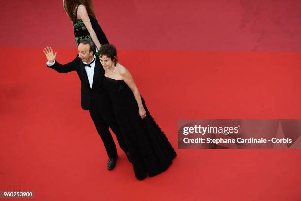 Roberto Benigni and Nicoletta Braschi attend the Closing Ceremony and the screening of "The Man Who Killed Don Quixote" during the 71st annual Cannes...