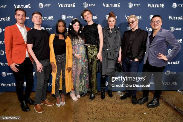 Matt Rogers, Pat Regan, Sydnee Washington, Annie Donley, Peter Smith, Mo Fry Pasic, Dave Mizzoni and Bowen Yang attend the Vulture Festival Presented...