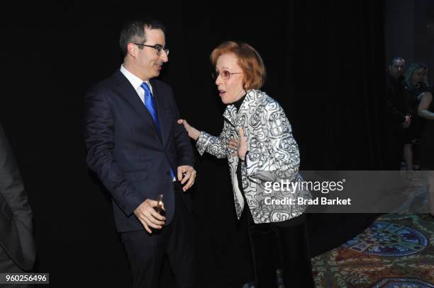John Oliver and Carol Burnett attend The 77th Annual Peabody Awards Ceremony at Cipriani Wall Street on May 19, 2018 in New York City.