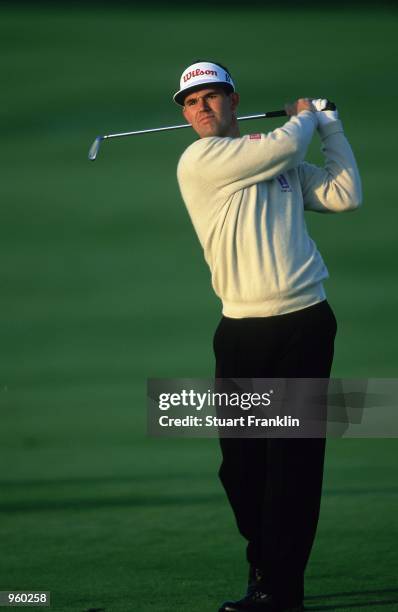 Pedraig Harrington of Ireland in action during the 2001 German Masters Tournament held at Gut Larchenhof in Cologne, Germany. \ Mandatory Credit:...