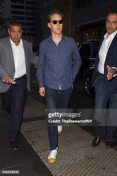 Benedict Cumberbatch arrives at Letter Live New York at Town Hall on May 19, 2018 in New York City.