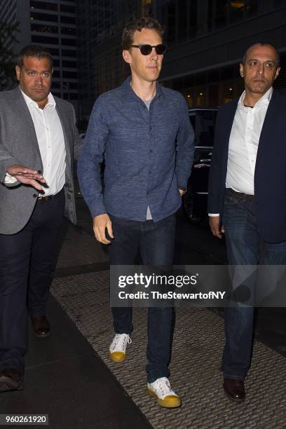 Benedict Cumberbatch arrives at Letter Live New York at Town Hall on May 19, 2018 in New York City.