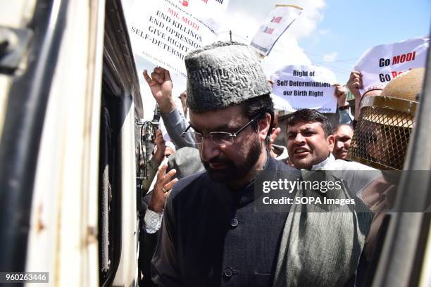 Hurriyat chairman Mirwaiz Umar Farooq was detained on Saturday after he defied house arrest and attempted to march towards Lal Chowk to protest the...