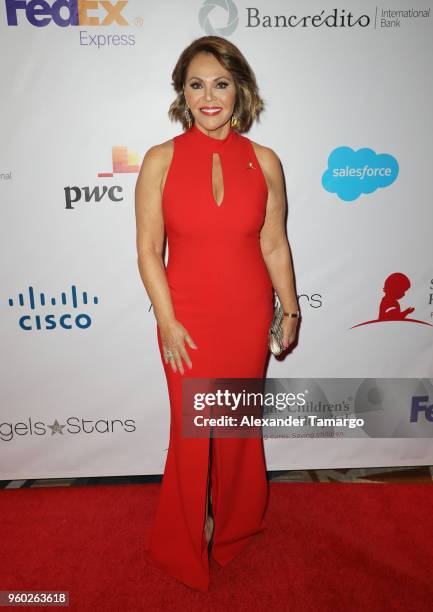 Maria Elena Salinas is seen at the 16th Annual FedEx/St. Jude Angels & Stars Gala on May 19, 2018 in Miami, Florida.