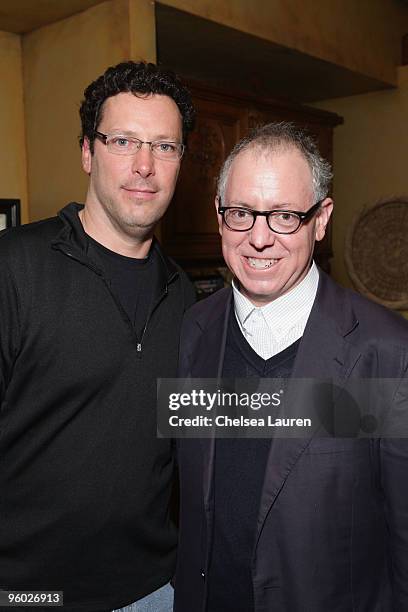 Focus Features President Andrew Karpen and Focus Features CEO/Indie Icon Award Winner James Schamus attend The Hollywood Reporter Indie Icon...