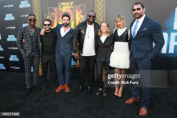 Sterling K. Brown, Charlie Day, Drew Pearce, Brian Tyree Henry, Jodie Foster, Sofia Boutella and Dave Bautista attend Global Road Entertainment's...