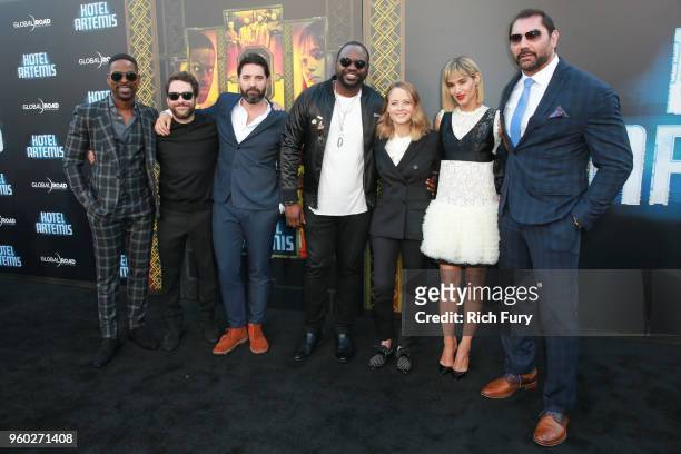 Sterling K. Brown, Charlie Day, Drew Pearce, Brian Tyree Henry, Jodie Foster, Sofia Boutella and Dave Bautista attend Global Road Entertainment's...