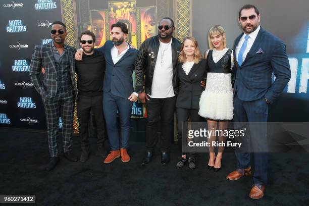 Sterling K. Brown, Charlie Day, Drew Pearce, Brian Tyree Henry, Jodie Foster, Sofia Boutella and Dave Bautista attend Global Road Entertainment's...