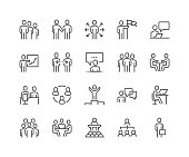 Line Business People Icons
