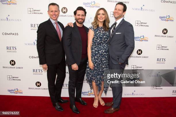 Chris Andrews, Edgar Ramirez, Erica Hanson and Ike Barinholtz arrive for the Uplift Family Services at Hollygrove's 7th Annual Norma Jean Gala at...