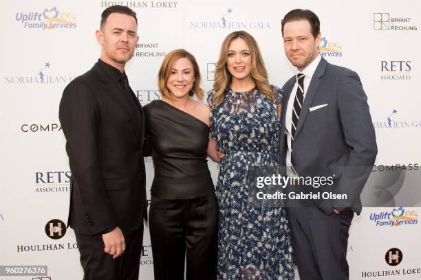 Colin Hanks, Samantha Bryant Hanks, Erica Hanson and Ike Barinholtz arrive for the Uplift Family Services at Hollygrove's 7th Annual Norma Jean Gala...