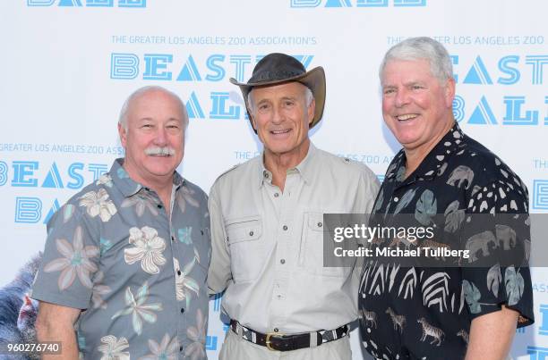 Los Angeles Zoo Director John Lewis, Director Emeritus of the Columbus Zoo Jack Hanna and GLAZA Chair Richard Corgel attend the Greater Los Angeles...
