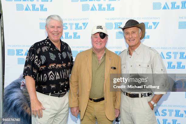 Chair Richard Corgel, Stop Ivory's David Stulb and Director Emeritus of the Columbus Zoo Jack Hanna attend the Greater Los Angeles Zoo Association's...