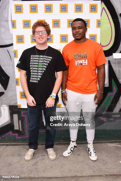 Matt Deitsch and Jammal Lemy, former students at Marjory Stoneman Douglas High School is located in Parkland, Florida attends the WE RISE Rally on...