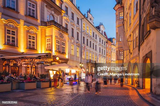 old town of prague, czech republic - prague street stock pictures, royalty-free photos & images