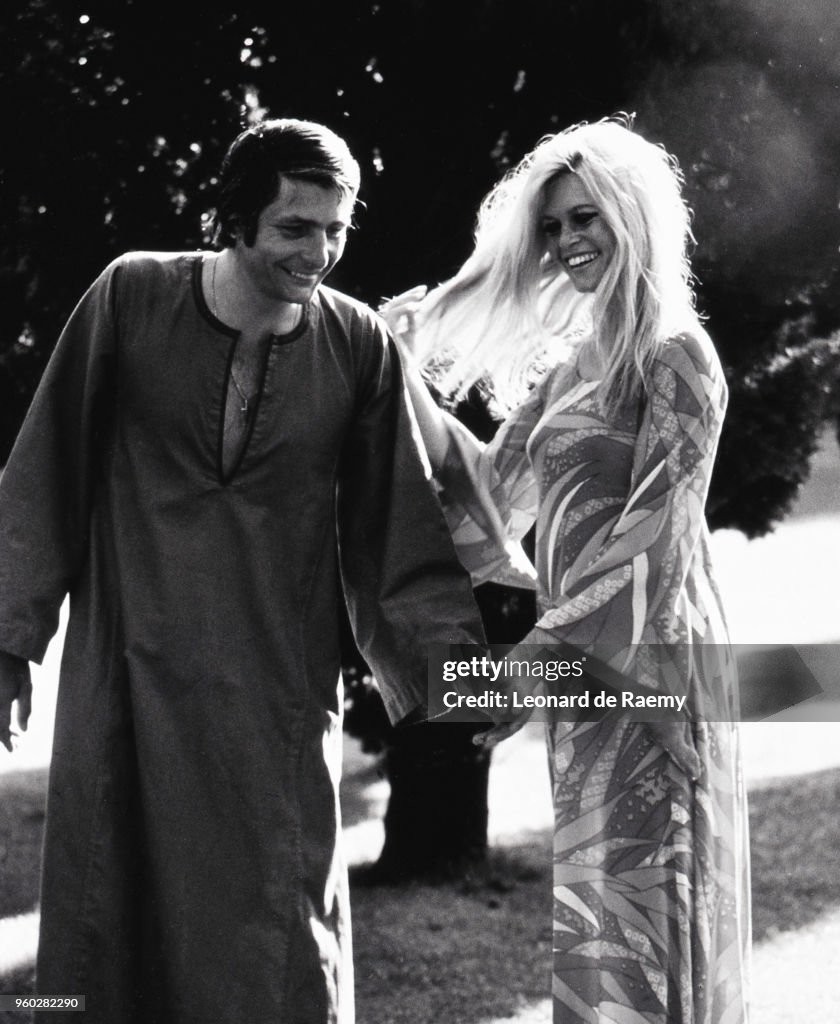 Brigitte Bardot And Gunther Sachs At Home In Rome, Italy In May, 1967